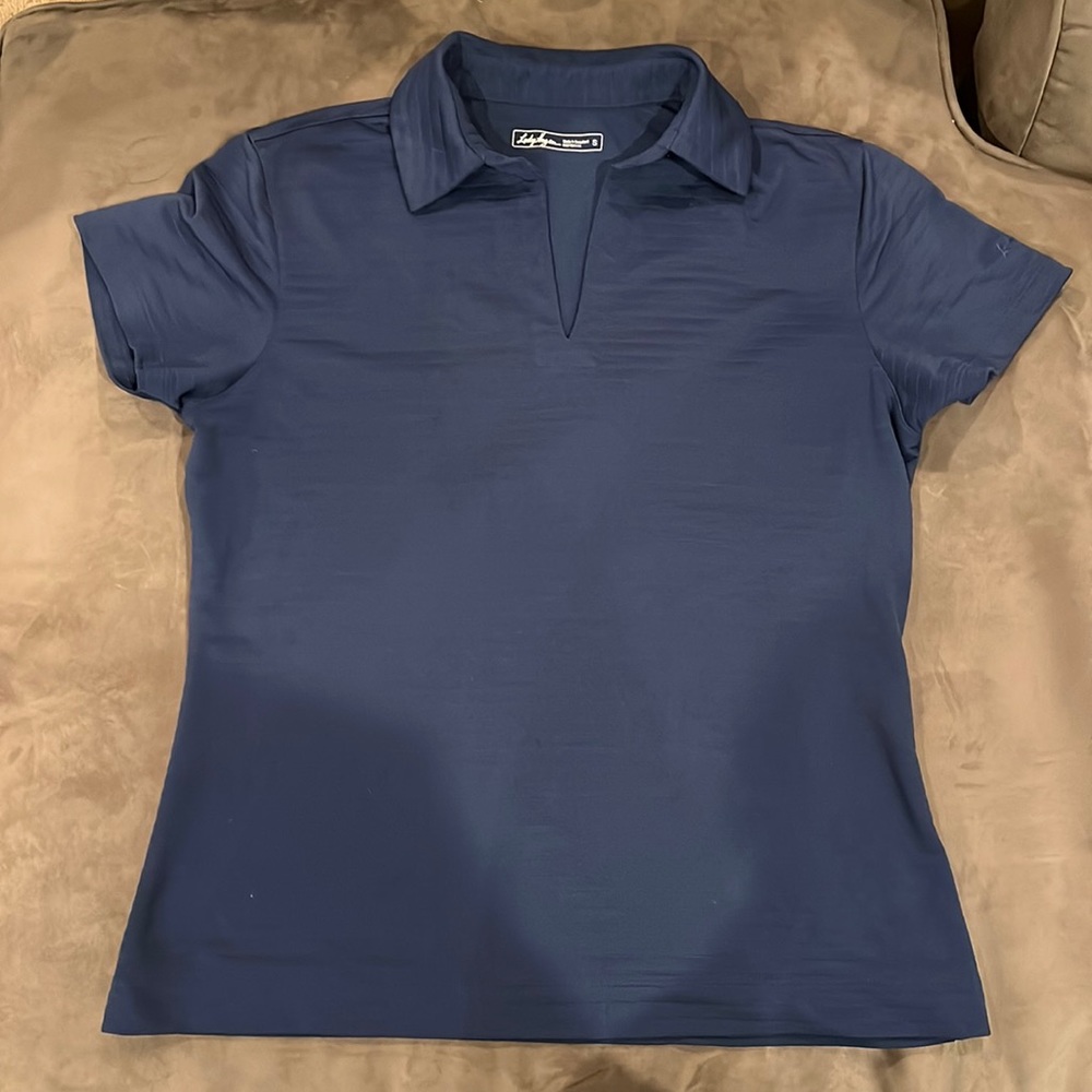 lady hagen navy golf polo, size small